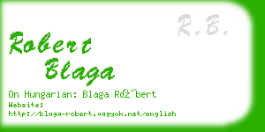robert blaga business card